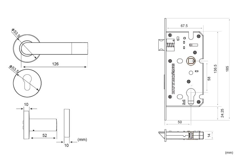 Bản vẽ kỹ thuật khóa cửa TNPTSS5810