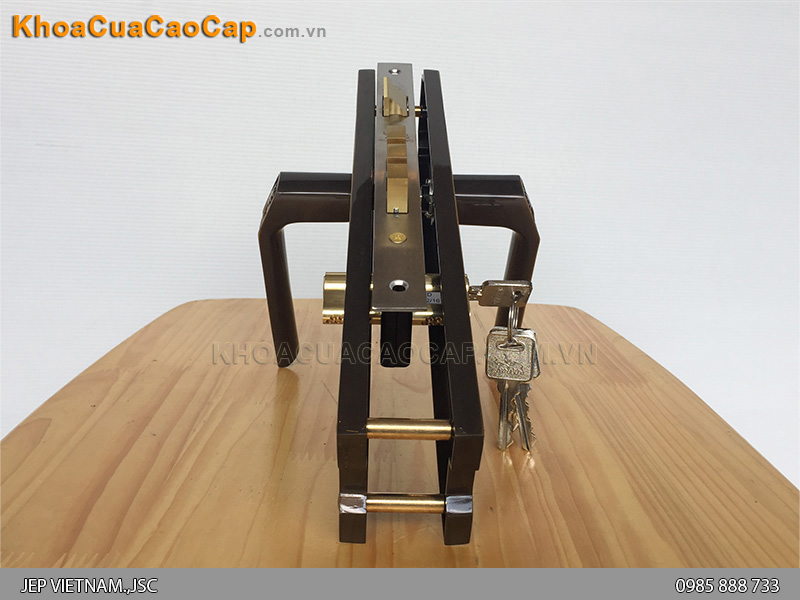 Kh&oacute;a cửa ch&iacute;nh m&agrave;u đồng r&ecirc;u HCR 8528 Đại - ảnh 3