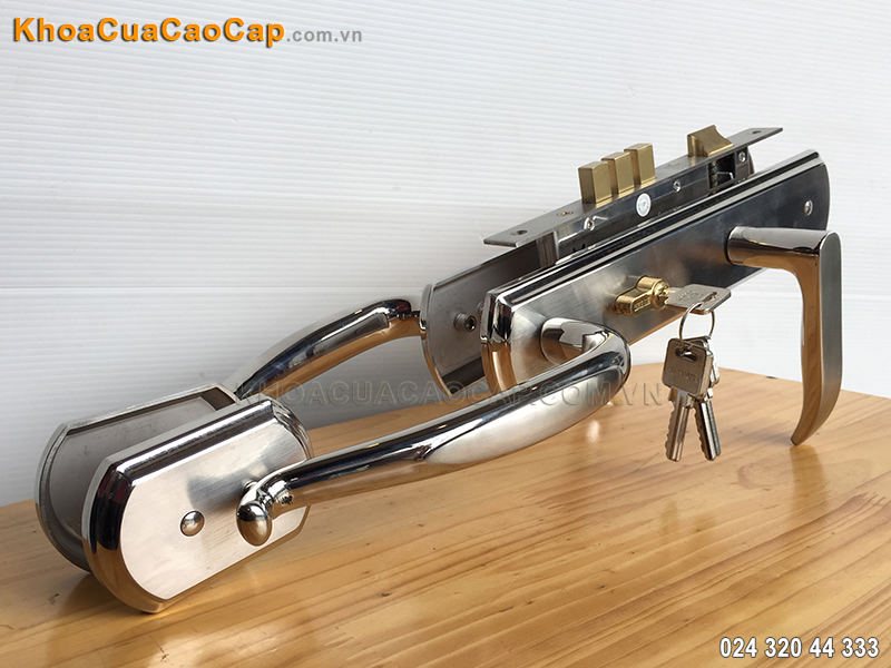 Kh&oacute;a cửa đại sảnh bằng inox SS-8510-ĐS ảnh 1