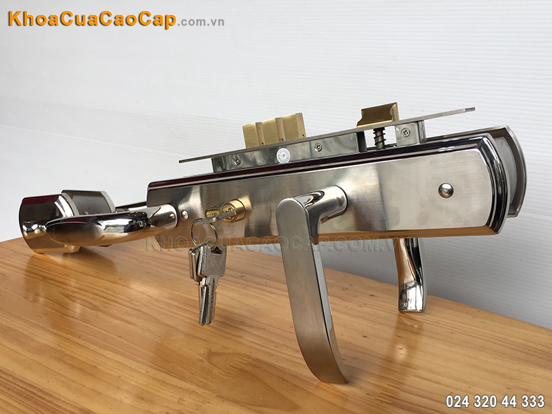 Kh&oacute;a cửa đại sảnh bằng inox SS-8510-ĐS ảnh 5