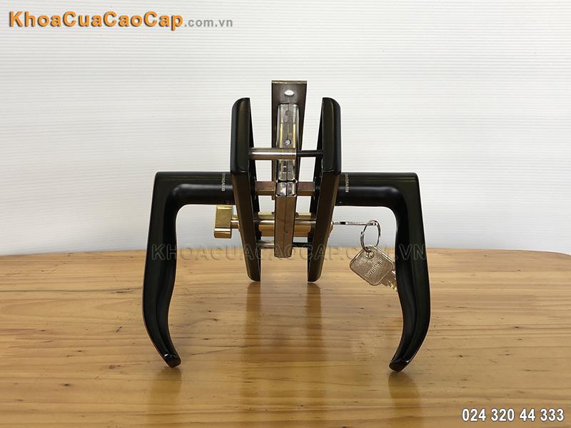 Kh&oacute;a cửa th&ocirc;ng ph&ograve;ng m&agrave;u đen SS5810-ABC - ảnh 2