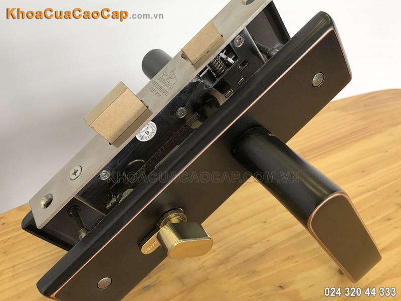 Kh&oacute;a cửa th&ocirc;ng ph&ograve;ng m&agrave;u đen SS5810-ABC - ảnh 4