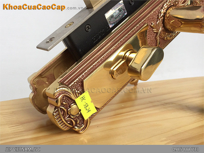 Khóa tay gạt cửa gỗ thông phòng HC 5824 - ảnh 2