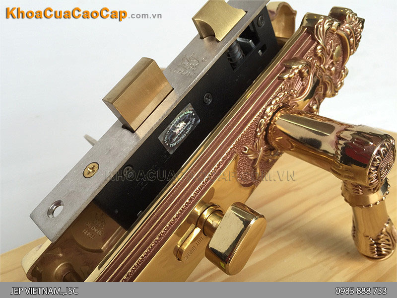 Khóa tay gạt cửa gỗ thông phòng HC 5824 - ảnh 3