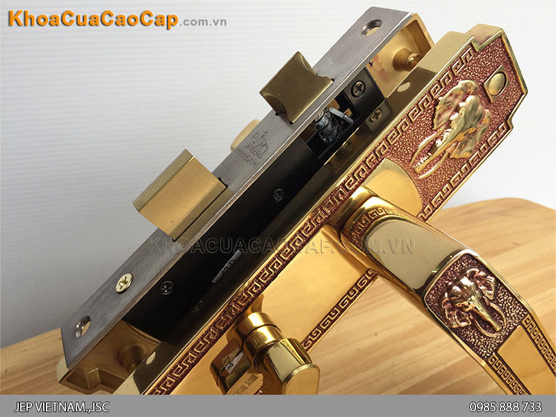 Kh&oacute;a tay gạt cửa th&ocirc;ng ph&ograve;ng HC5828 - ảnh 2