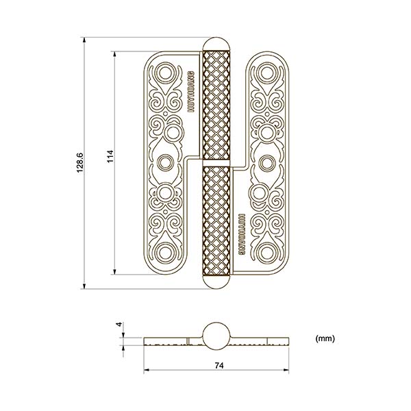 BVKT bản lề cối đồng Huy Ho&agrave;ng HC2904