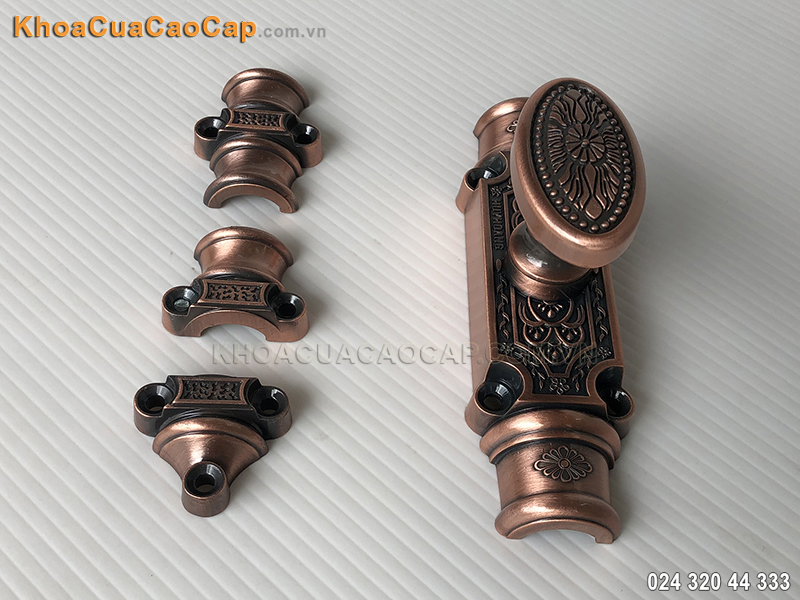 Clemon cửa đi m&agrave;u đồng giả cổ EX02 - 4