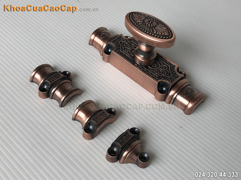 Clemon cửa đi m&agrave;u đồng giả cổ EX02 - 5