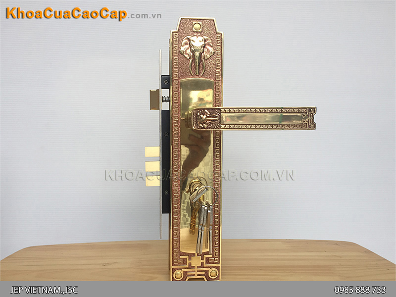 Khóa cửa chính bằng đồng HC 8528 Đại - ảnh 6