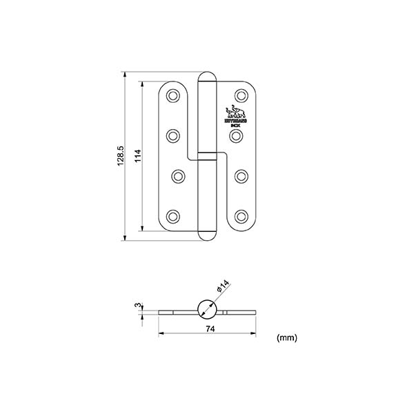 Bản lề cối inox SS04