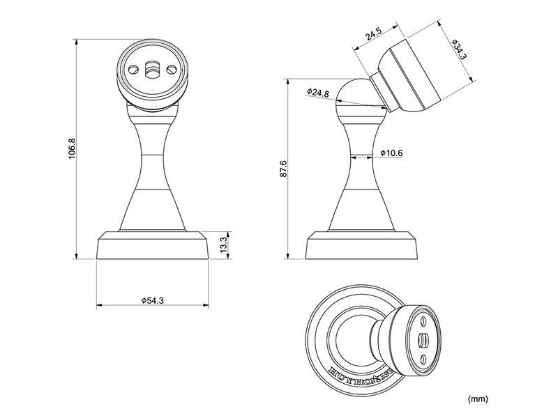 BVKT h&iacute;t cửa SS05 mạ đồng đen